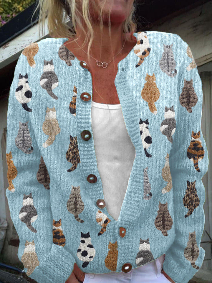 Bramley - De Kattenprint Cardigan
