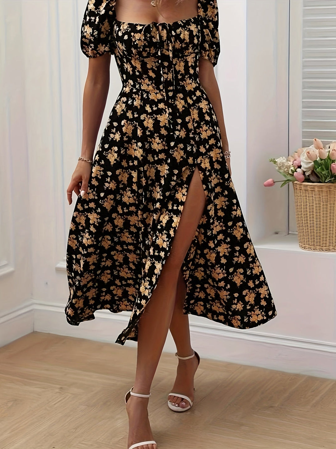 Nina - Elegante Bloemenjurk