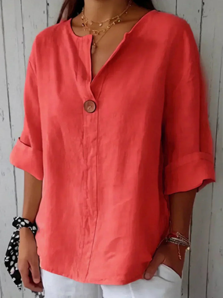 Luna™ Casual V-Hals Blouse - Casual V-Neck Top