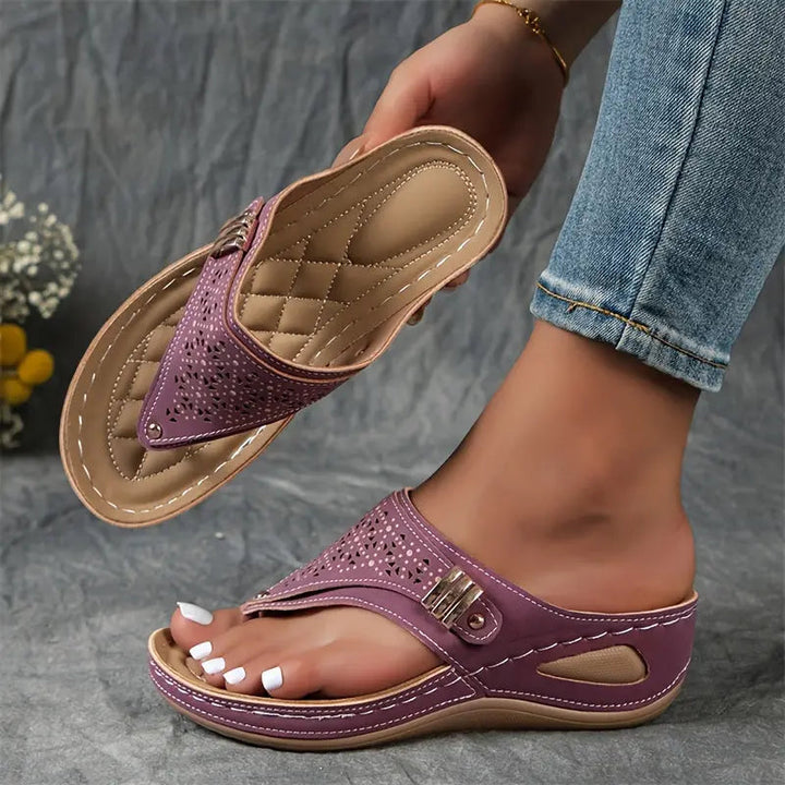 Élodie™ - Dames Sandalen Sleehak Tongs