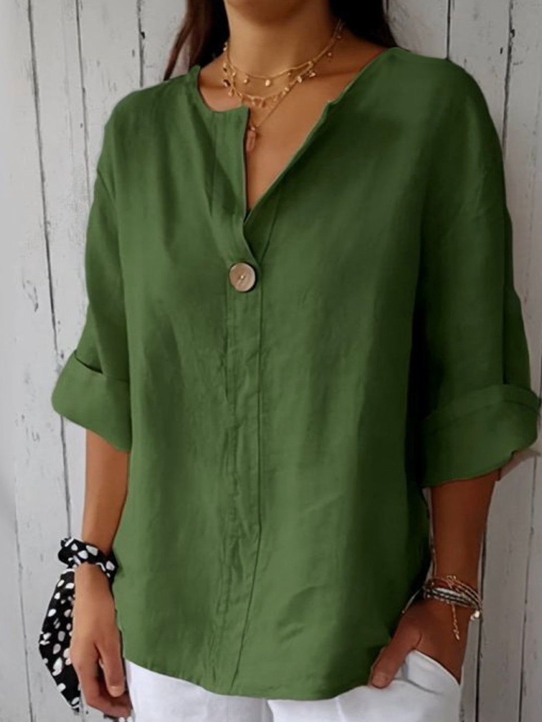 Luna™ Casual V-Hals Blouse - Casual V-Neck Top