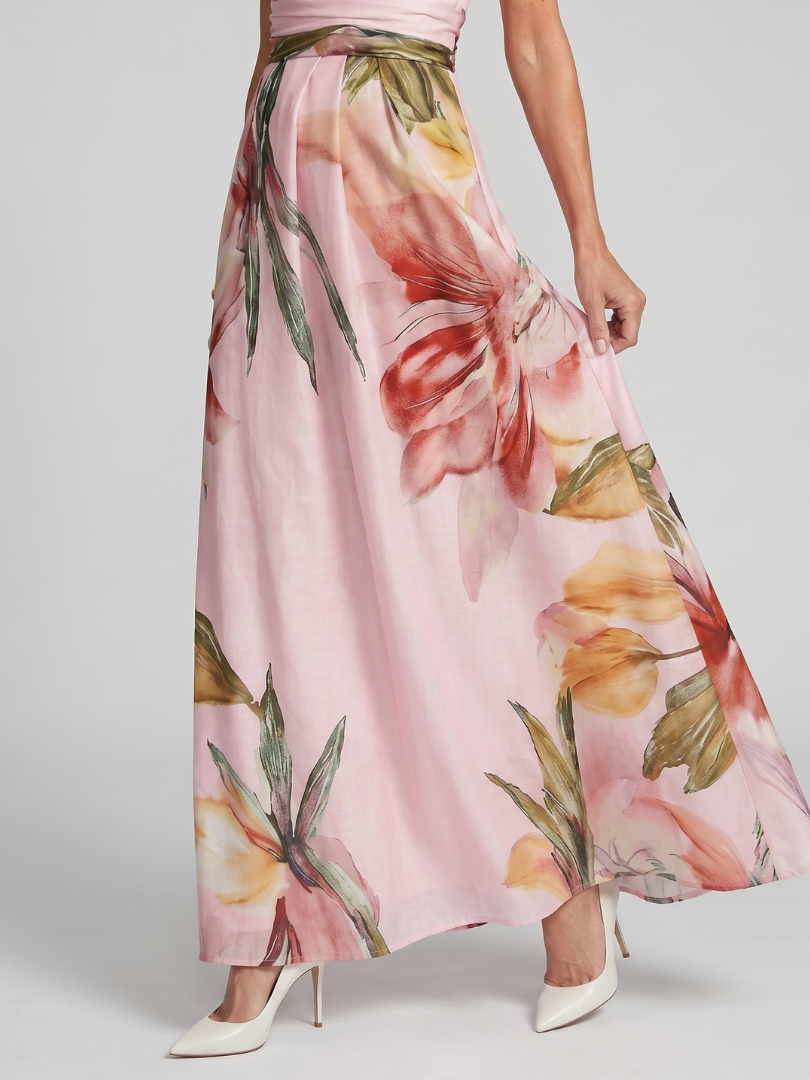 Hester - Zachte Halter Vloeiende Rok Maxi Jurk