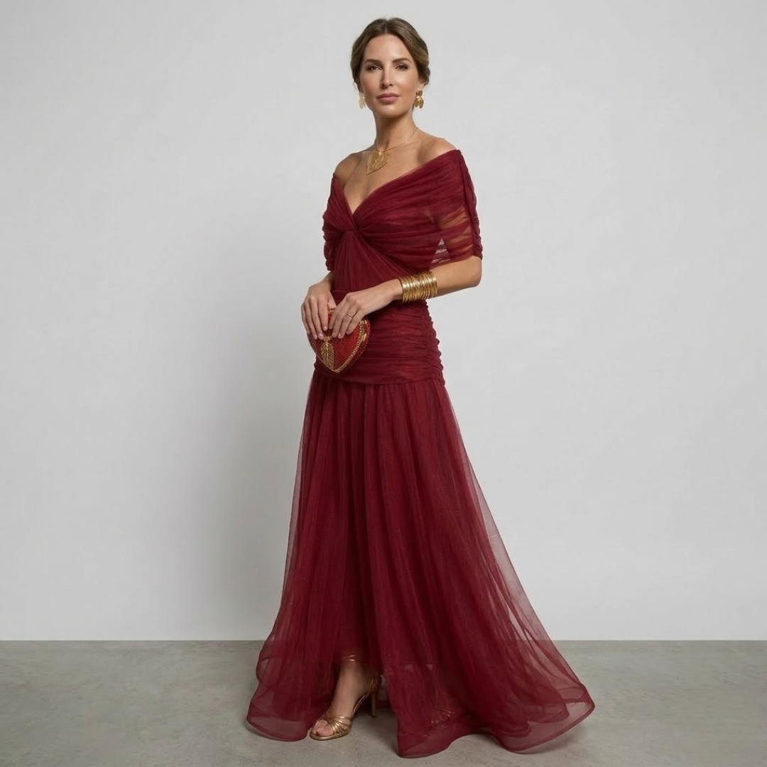 ISABELLA - Elegante Maxi Jurk met Flatterende Taille en Tijdloze Klasse