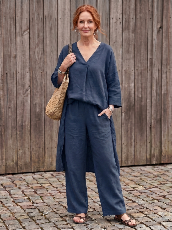 Onyx - Losse Tuniek Top en Wijde Broek Set