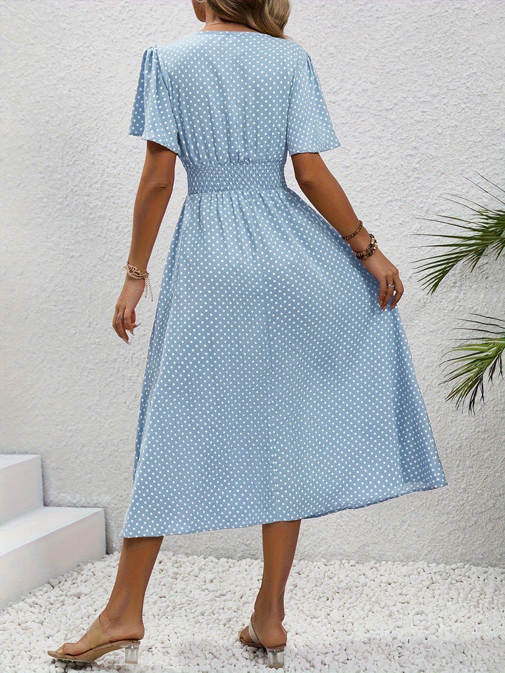 Élisa - Elegante Pois Jurk