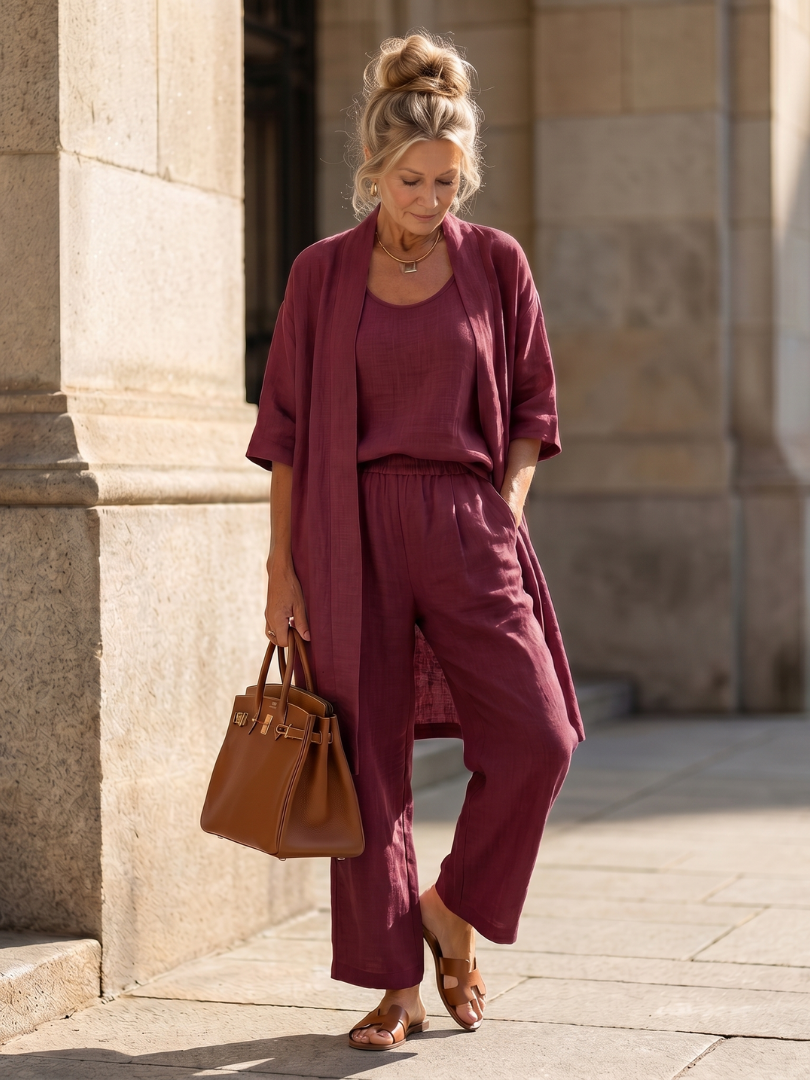 Yael - Drie-delige Relaxed Top Broek Set
