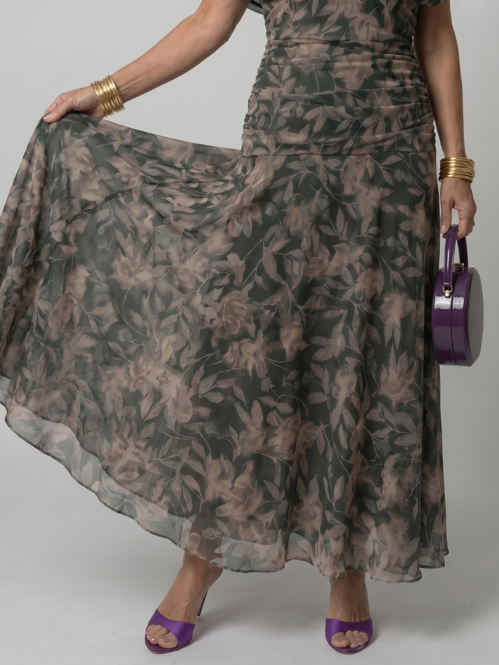 Calen - Off Shoulder Flow Midi Dress