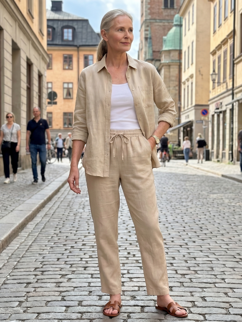 Noor - Lange Mouwen Shirt Tapered Broek Set