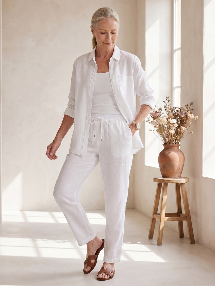 Noor - Lange Mouwen Shirt Tapered Broek Set