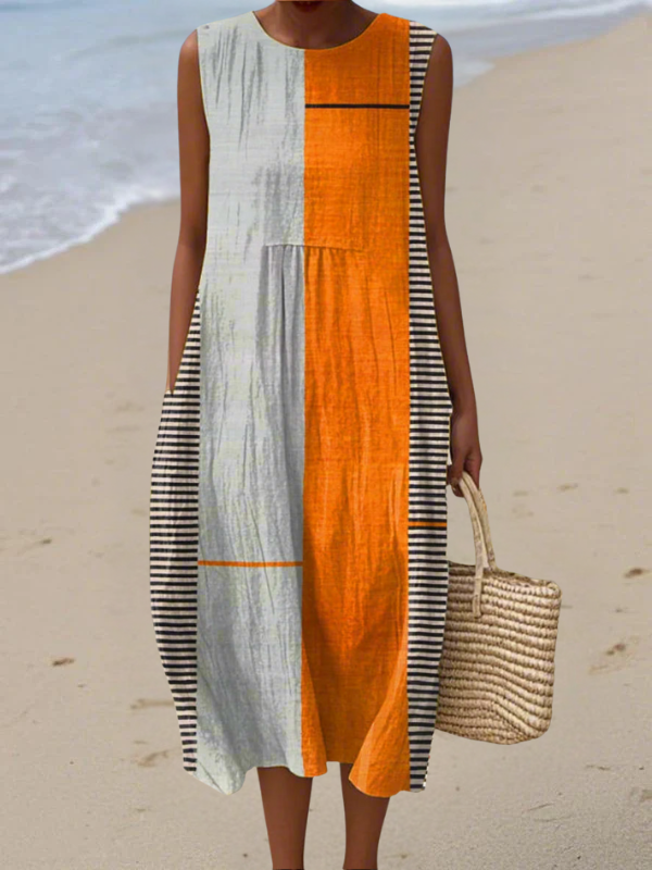 May™ Kleurblok Midi - Jurk