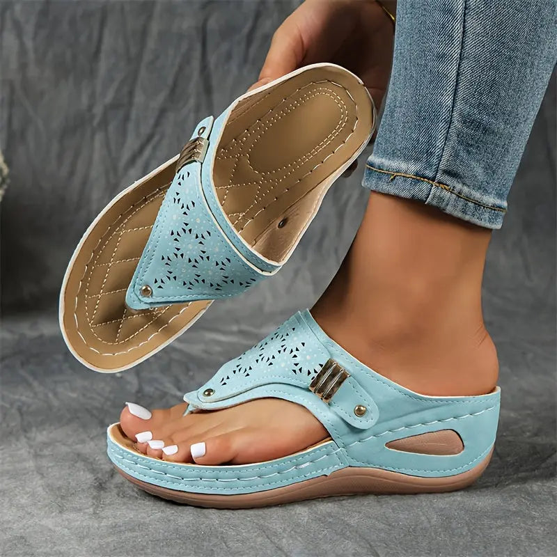 Élodie™ - Dames Sandalen Sleehak Tongs