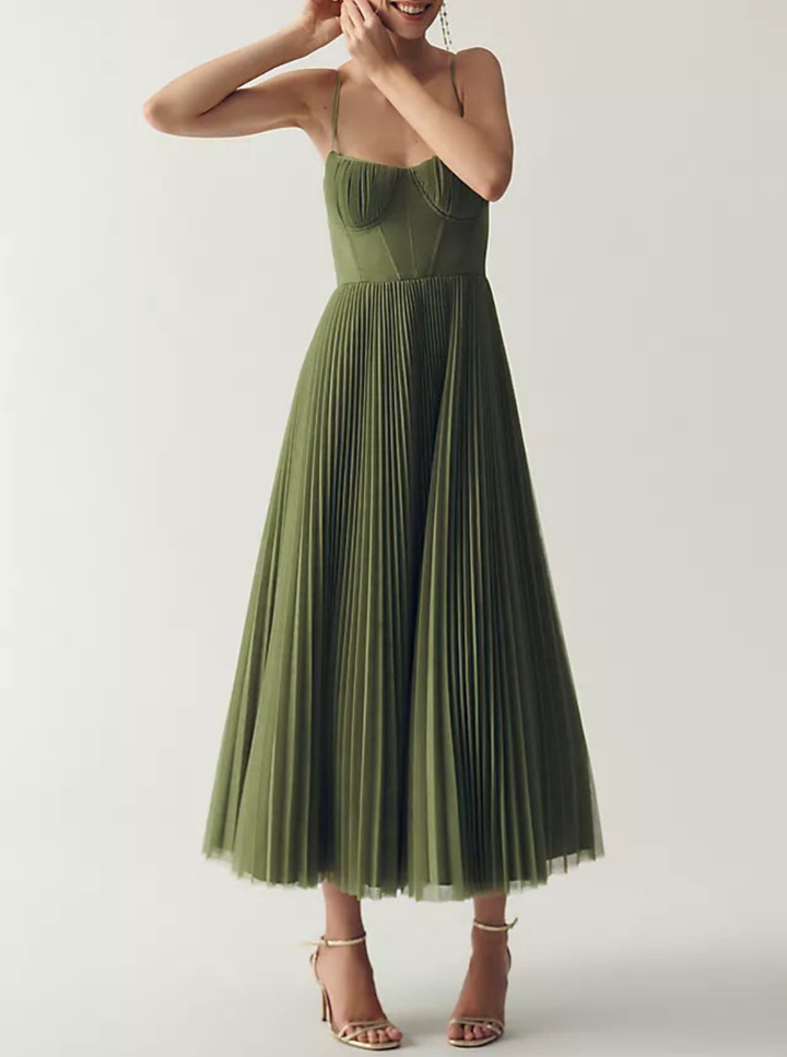 Joanna - Elegant gedrapeerde tule jurk