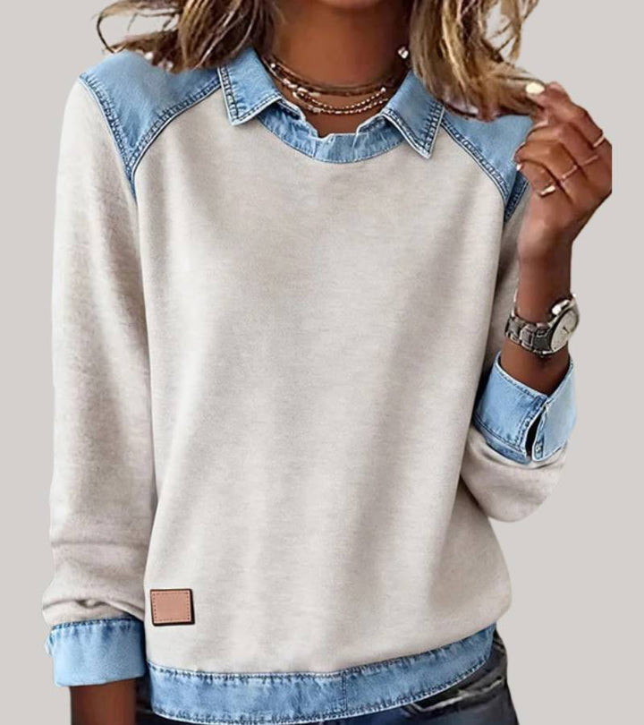 MILA - Elegante Trui met Verfijnde Details voor Dagelijkse Chic