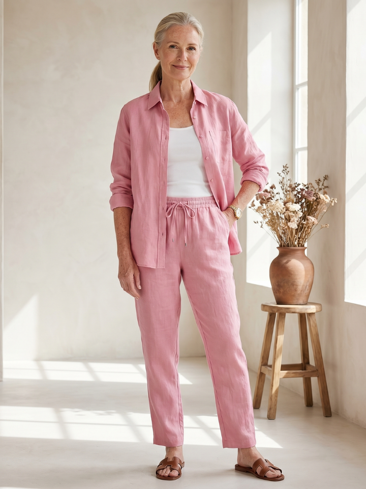 Noor - Lange Mouwen Shirt Tapered Broek Set
