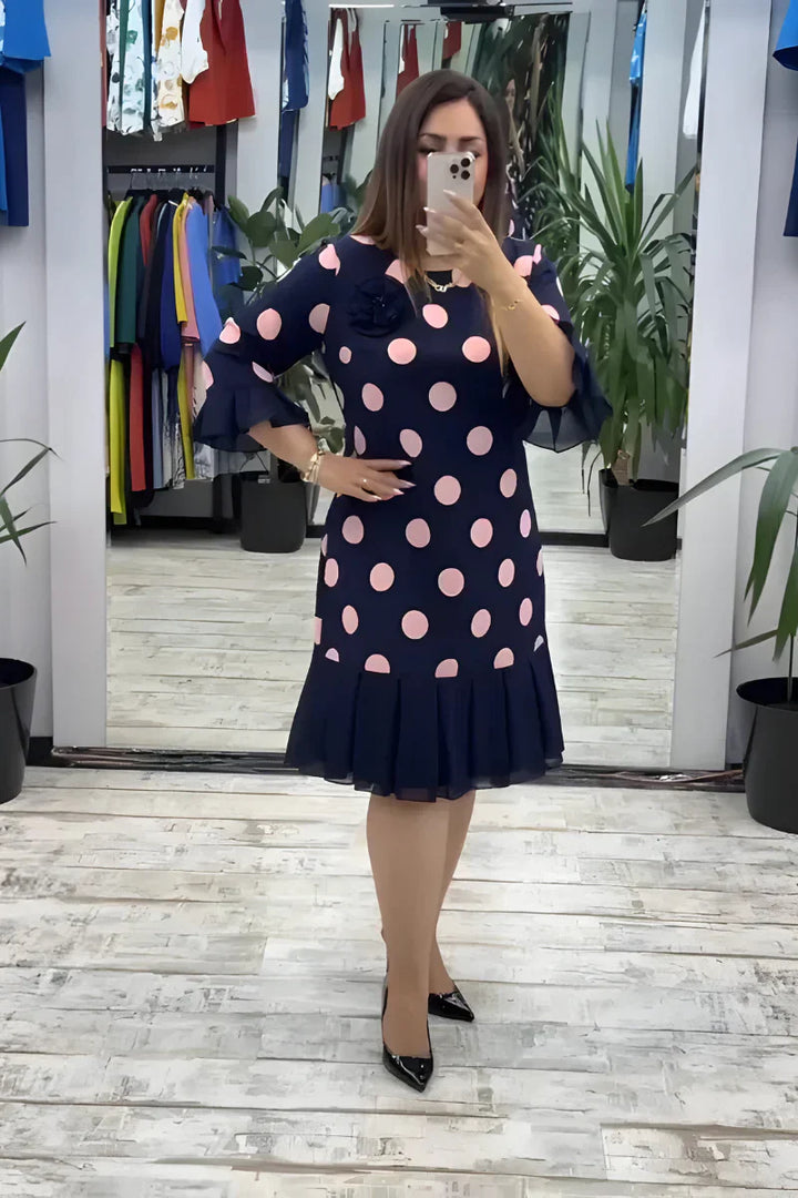 FLEUR™ - Elegante midi-jurk met flatterende pasvorm en tijdloze stijl
