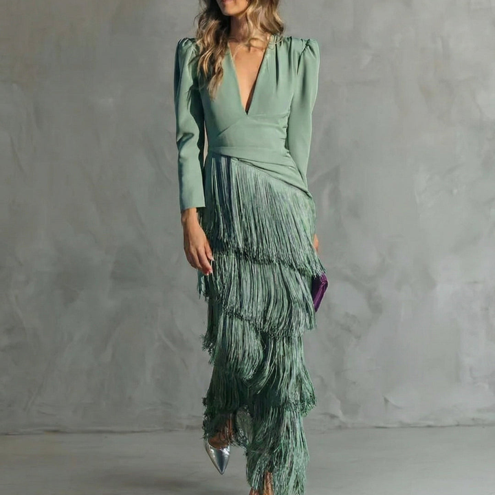 Ximena - Elegante Jurk Franges