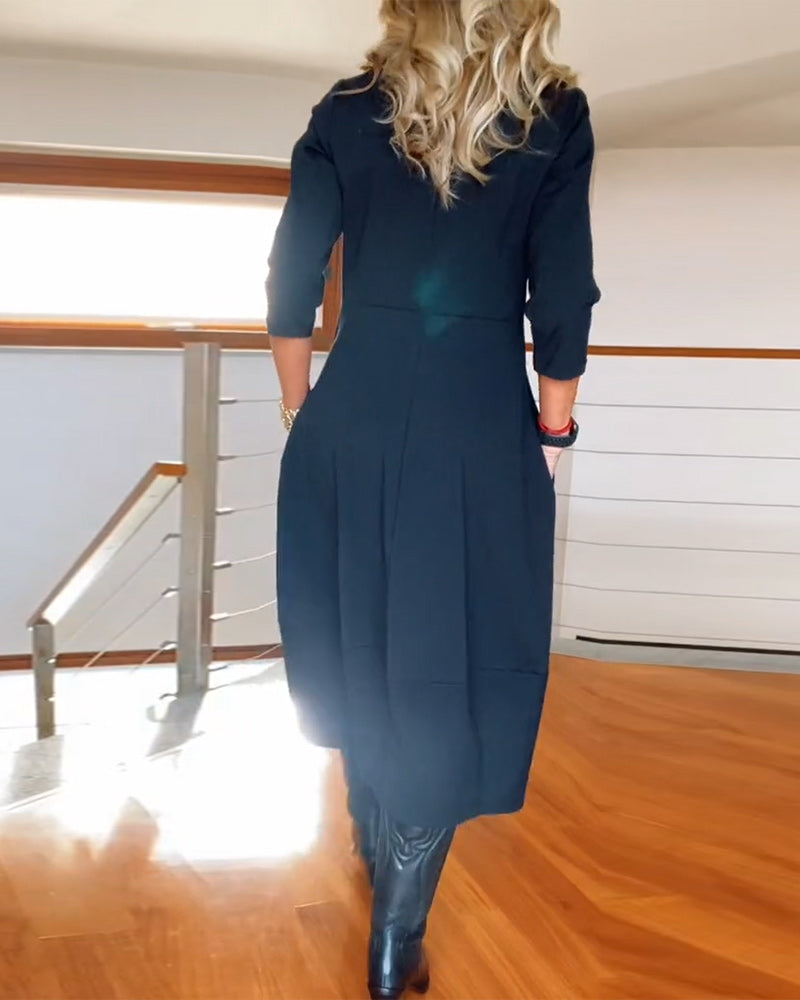 VALENTINA - Elegante Maxi Jurk die het Silhouet Verfijnt en Dagelijks Comfort Biedt