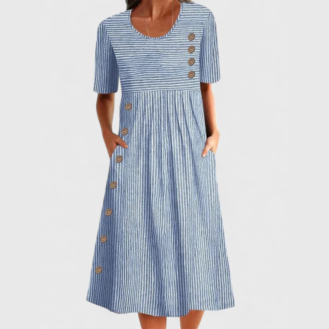 Jovie - Gestreepte Midi-Jurk