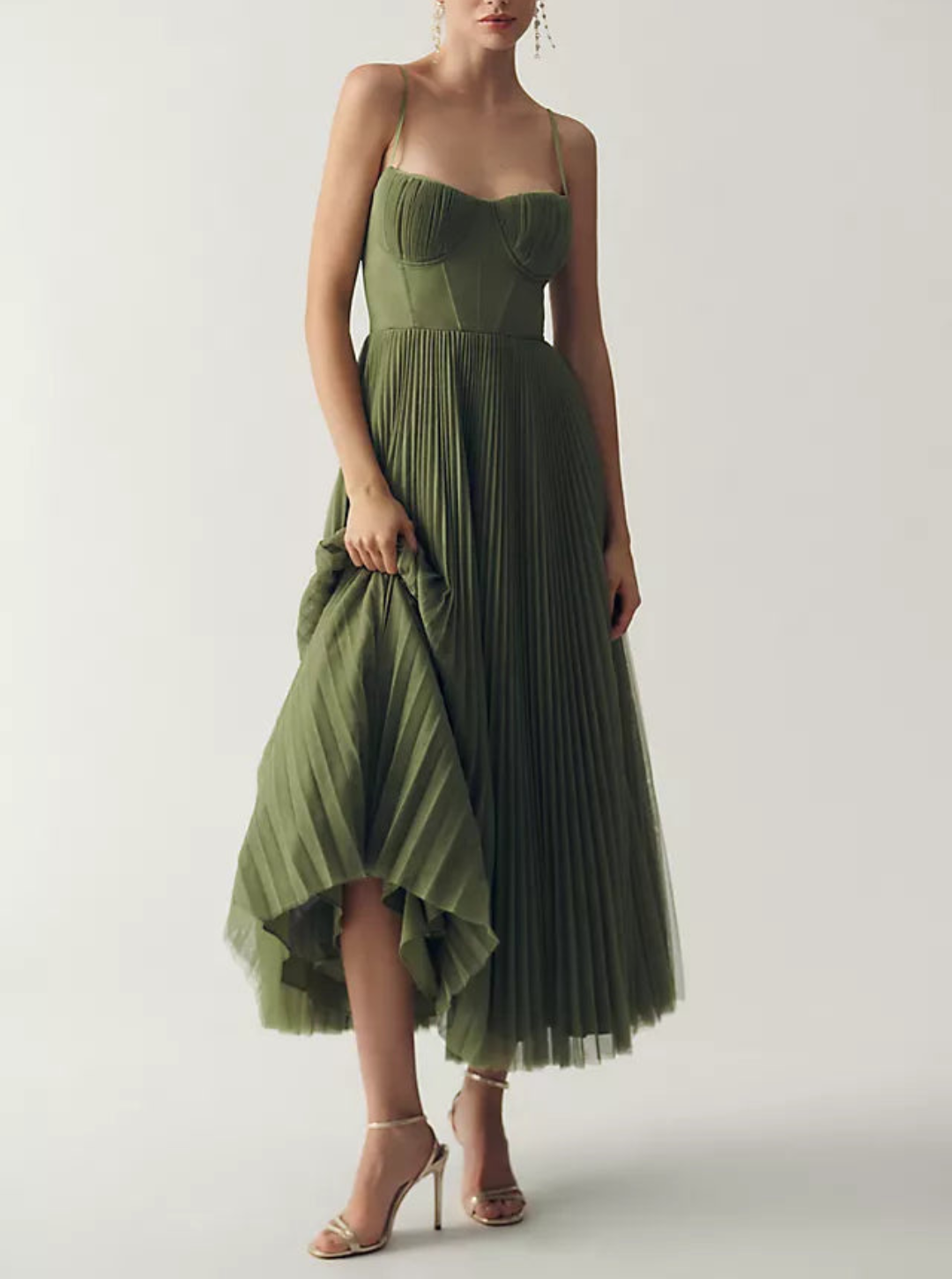 Joanna - Elegant gedrapeerde tule jurk