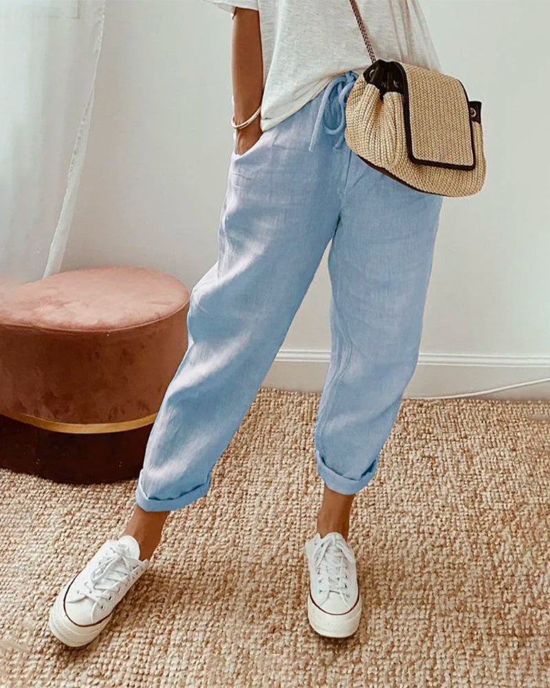SANNE™ - Casual Damesbroek met Ademend Comfort en Tijdloze Elegantie voor Elke Dag