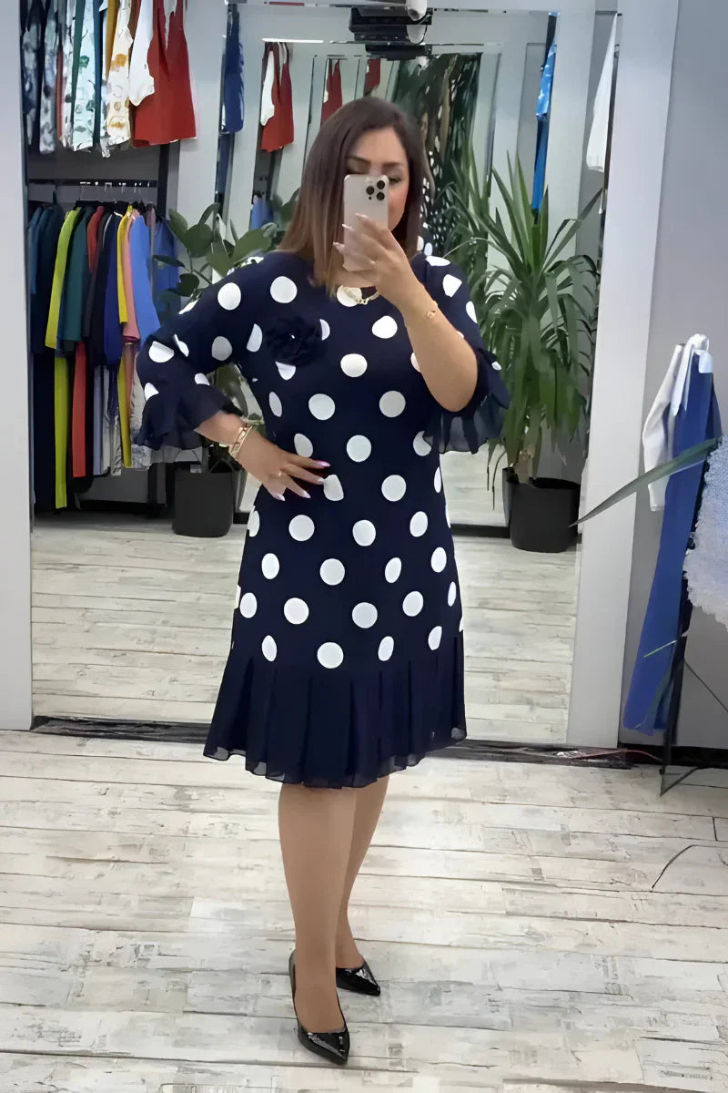 FLEUR™ - Elegante midi-jurk met flatterende pasvorm en tijdloze stijl