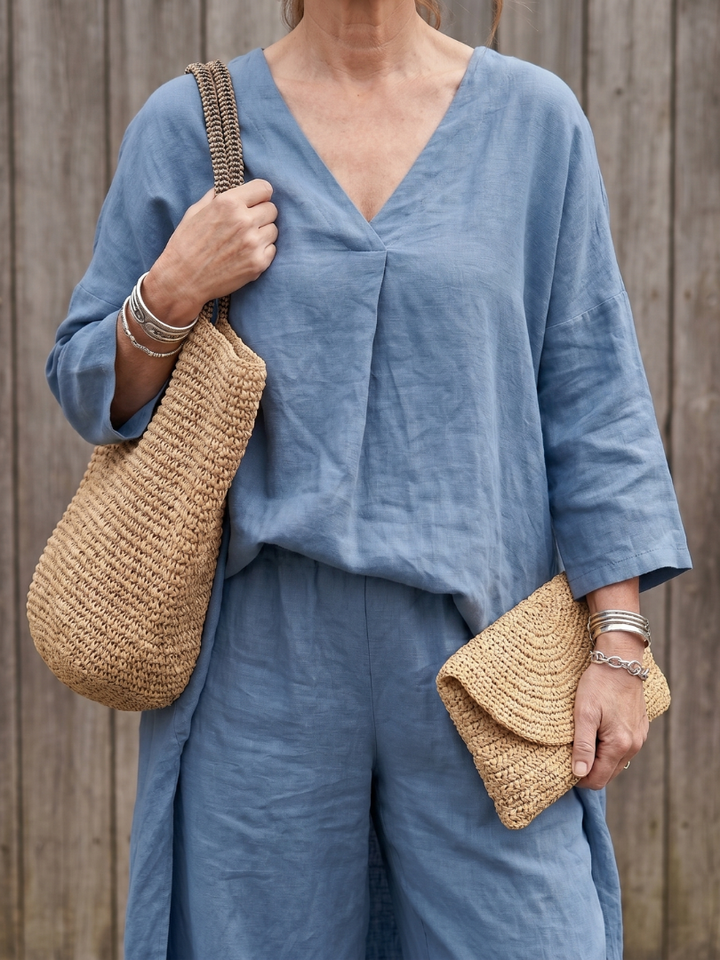 Onyx - Losse Tuniek Top en Wijde Broek Set