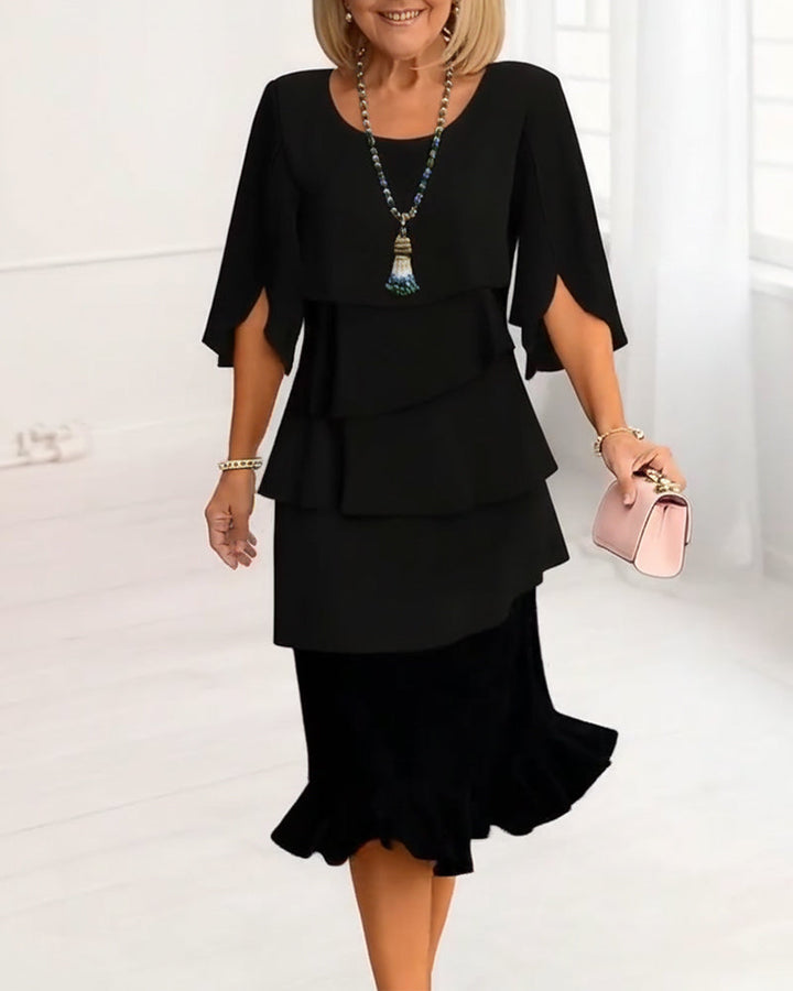 Sophie – Elegante vloeiende jurk met ruffles
