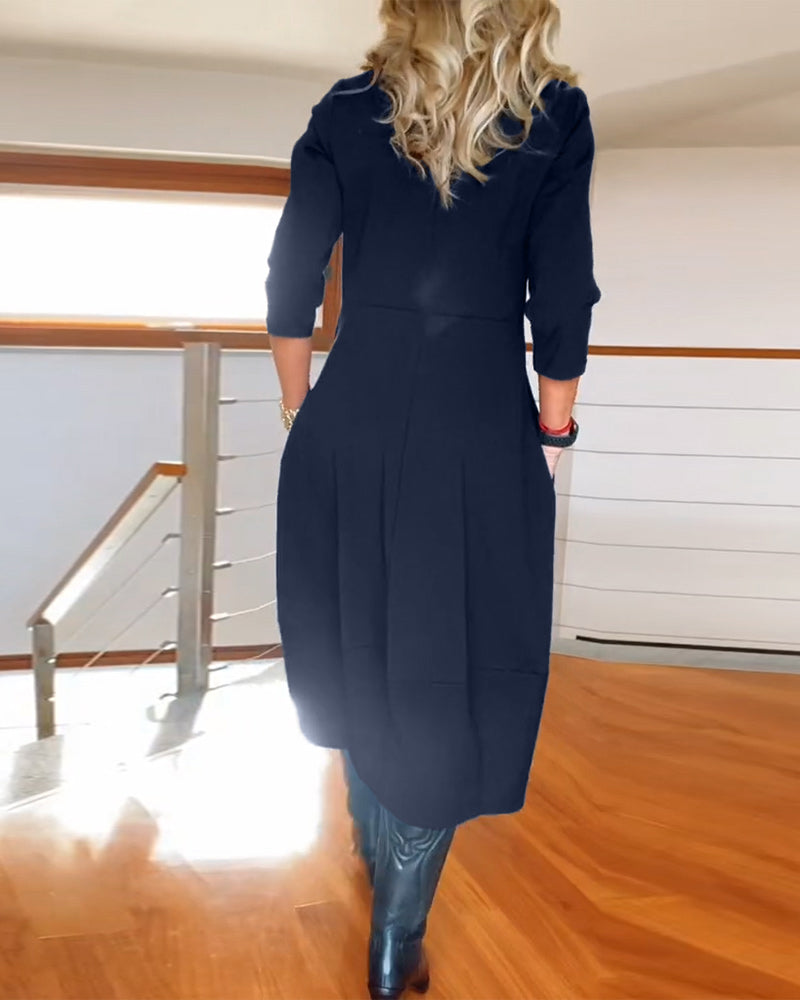 VALENTINA - Elegante Maxi Jurk die het Silhouet Verfijnt en Dagelijks Comfort Biedt