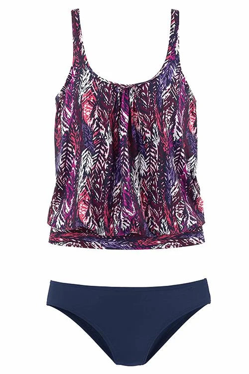 Penacho - Tankini Set met Verenpatroon dat de Buik Bedekt