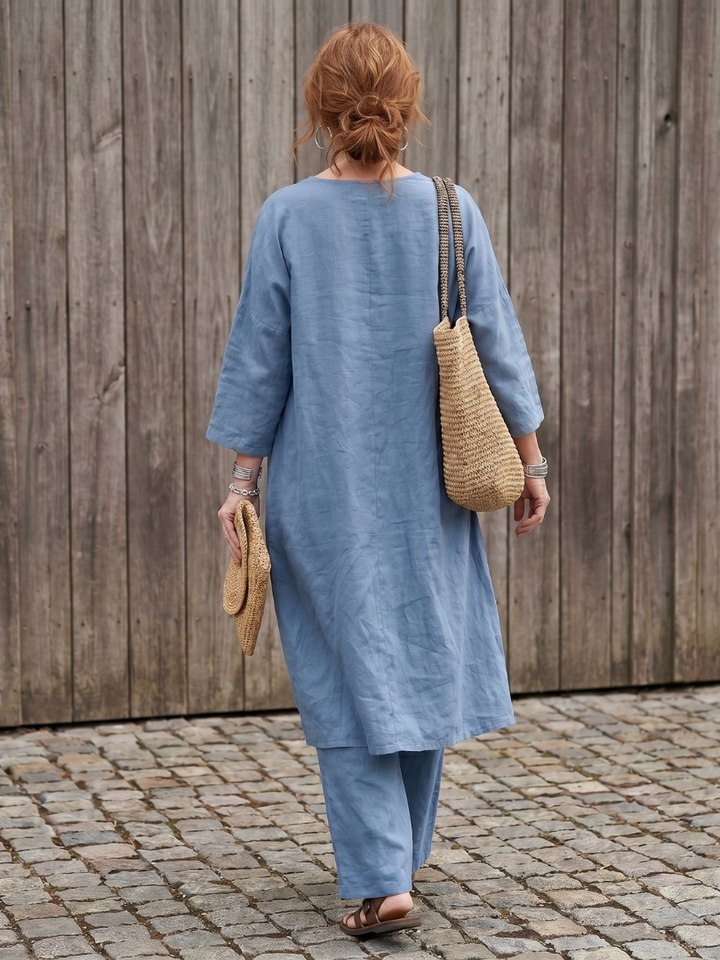 Onyx - Losse Tuniek Top en Wijde Broek Set