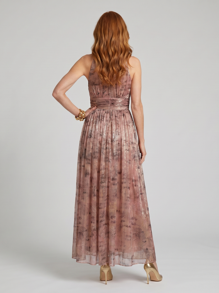 Imogen - Textured Finish Sleeveless Midi Dress