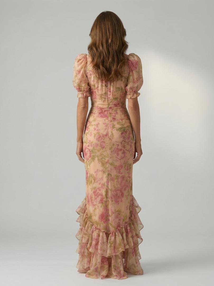 Vianne - Zachte Hoge Hals Maxi Jurk