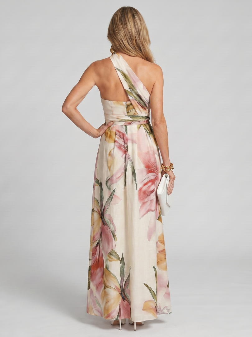 Hester - Zachte Halter Vloeiende Rok Maxi Jurk