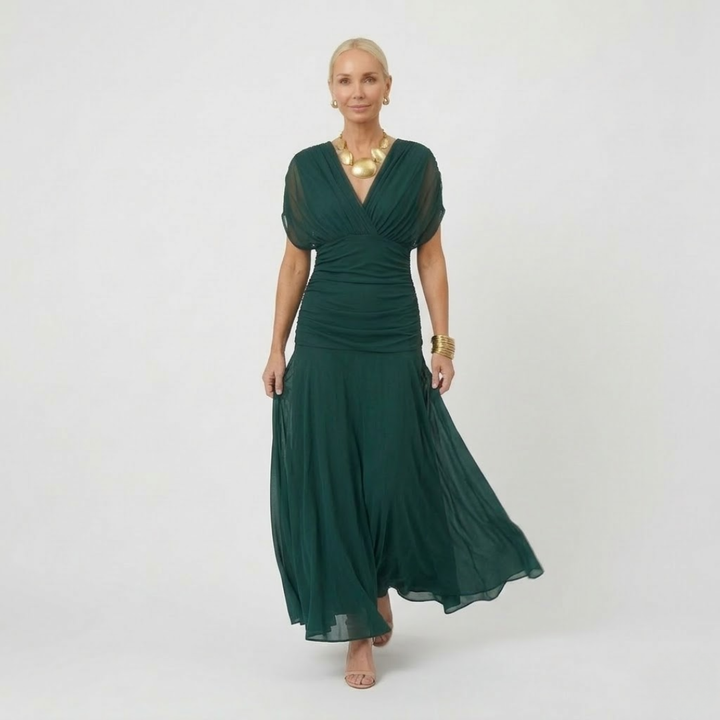 ISABELLA - Elegante Maxi Jurk met Flatterende Taille en Tijdloze Klasse