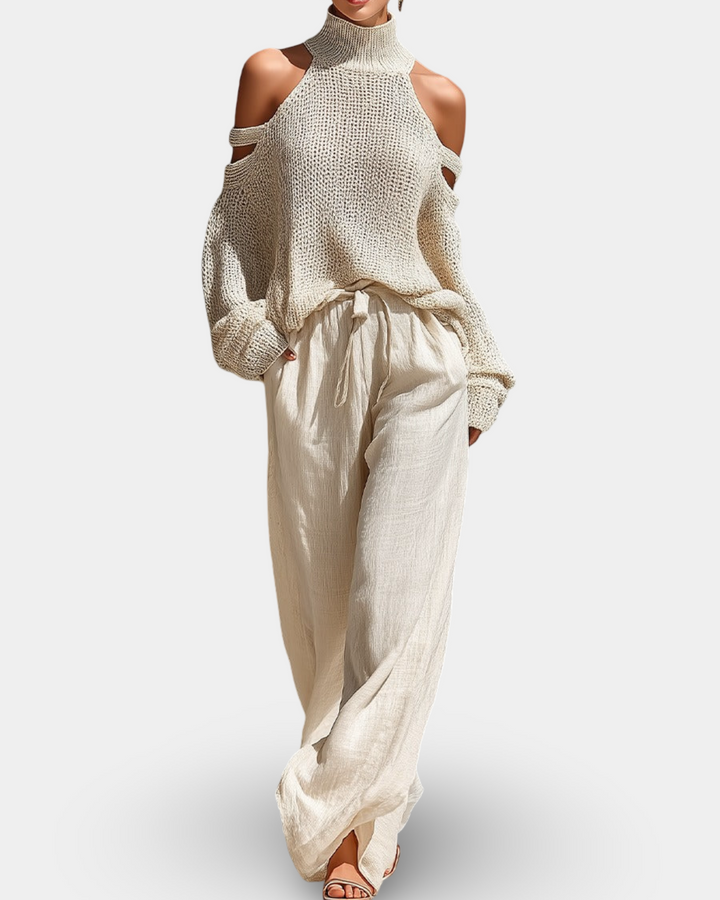 Camile - Modieuze gebreide set met broek