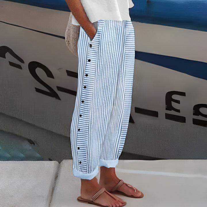 Dagny - Stijlvolle Zomer Gestreepte Broek
