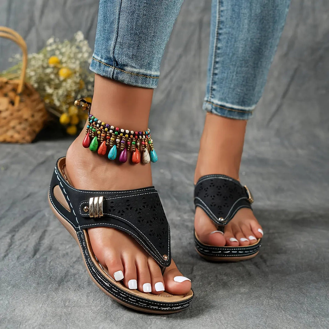 Élodie™ - Dames Sandalen Sleehak Tongs