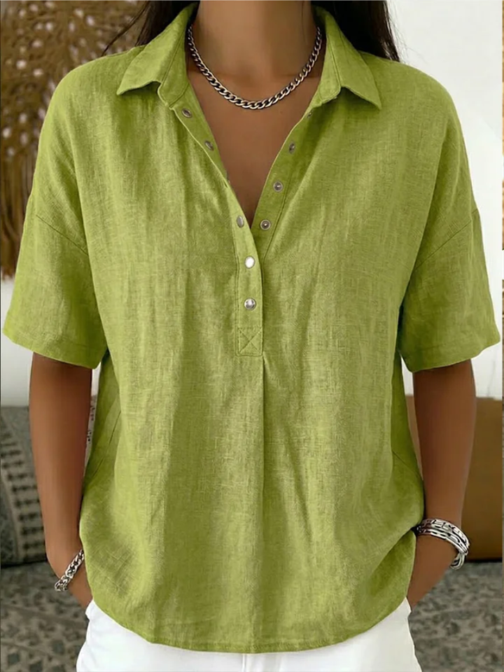 Willow - Blouse met Kraag en Knopen