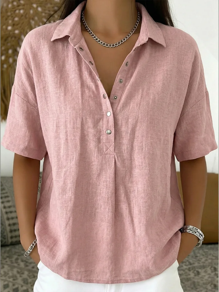 Willow - Blouse met Kraag en Knopen