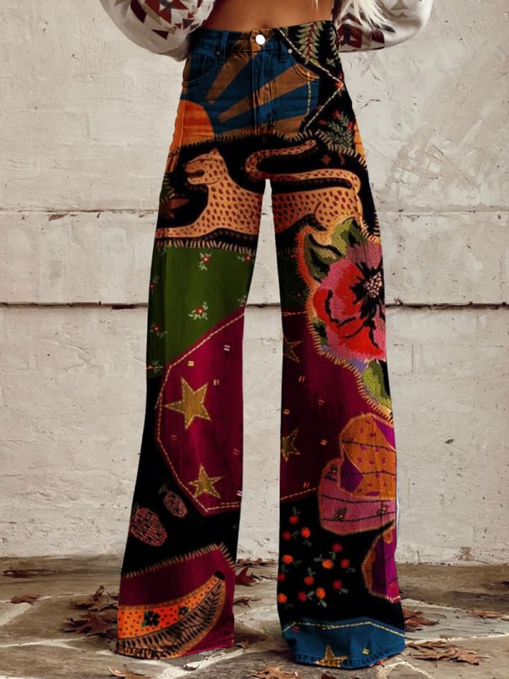 LÉNA - Boho Vintage Elegante Comfortabele Broek
