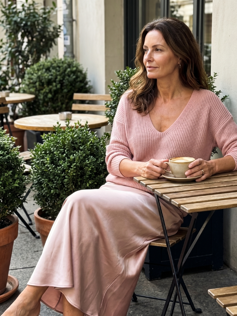 Luciana - Bias Fall Satijnen Rok Brei Laag Set