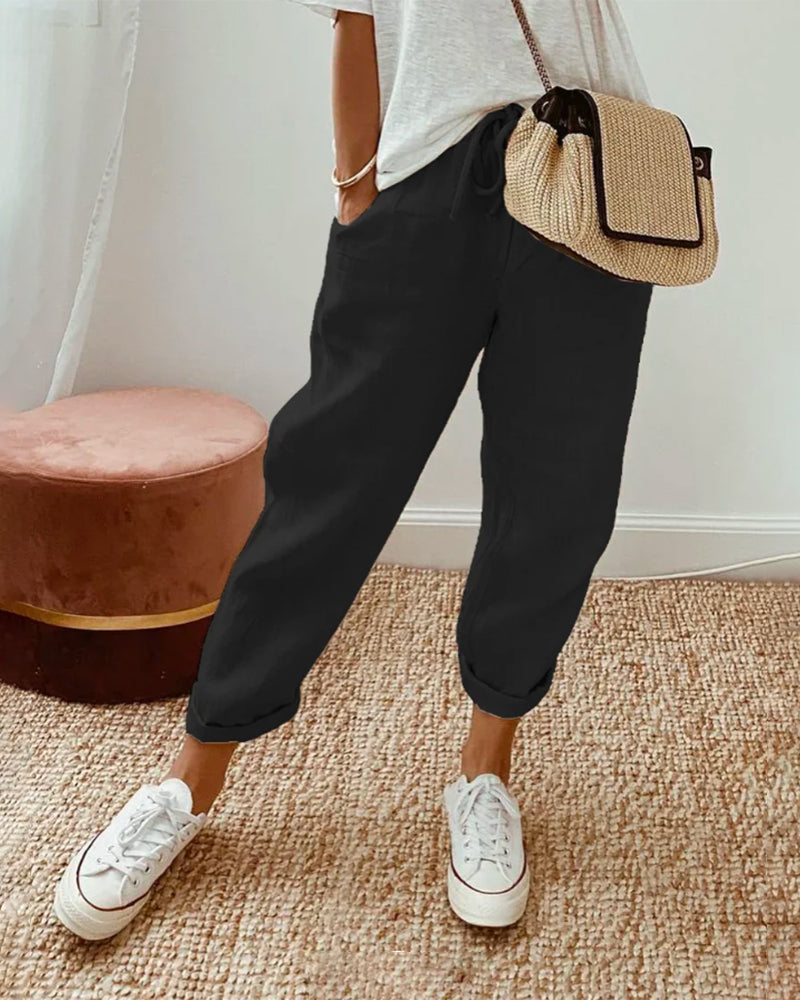 SANNE™ - Casual Damesbroek met Ademend Comfort en Tijdloze Elegantie voor Elke Dag