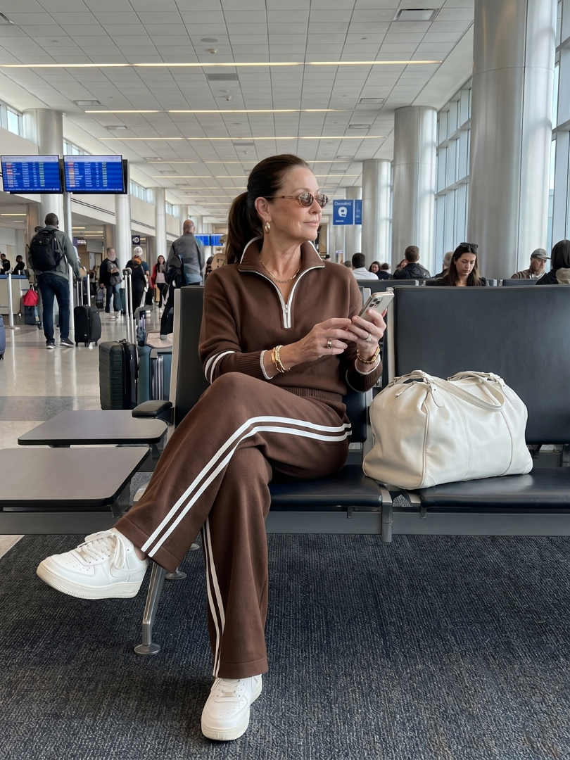 Regen - Zip Hals Lange Mouwen Zijkant Streep Broek Set