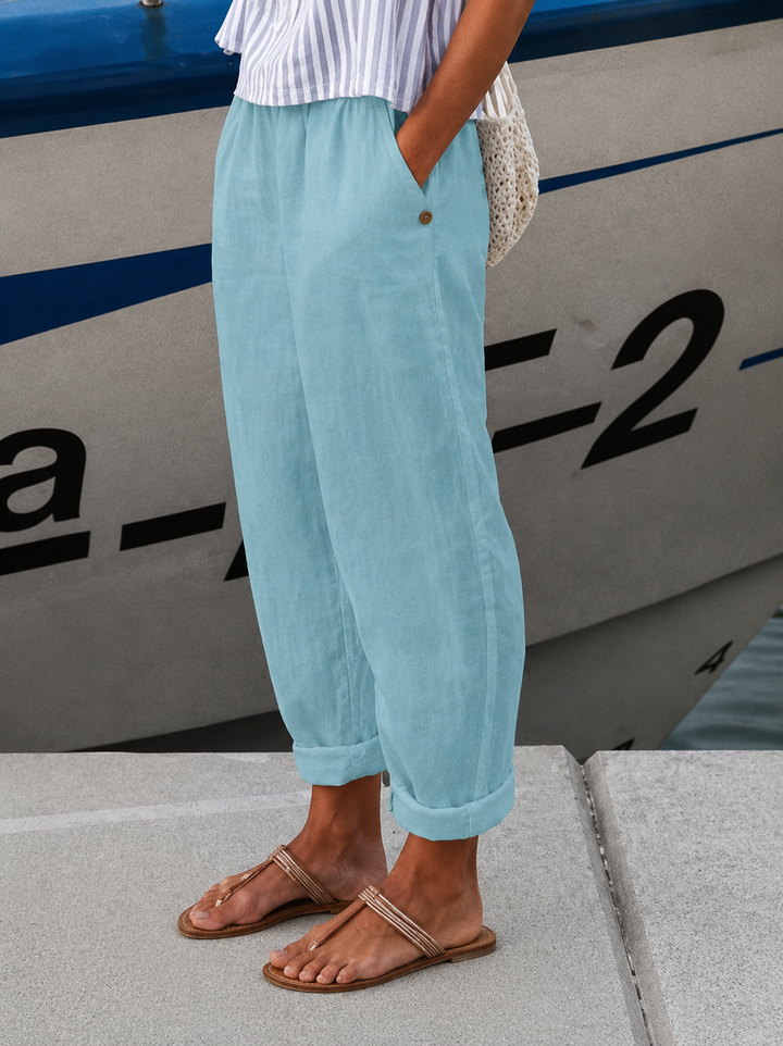 Noraya - Stijlvolle Broek met Zijzakken