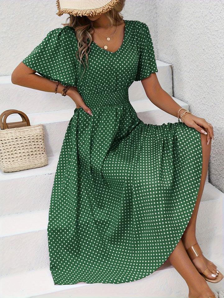 Élisa - Elegante Pois Jurk