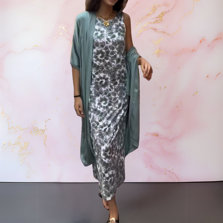 Melanie - Elegante Jurk Met Cardigan