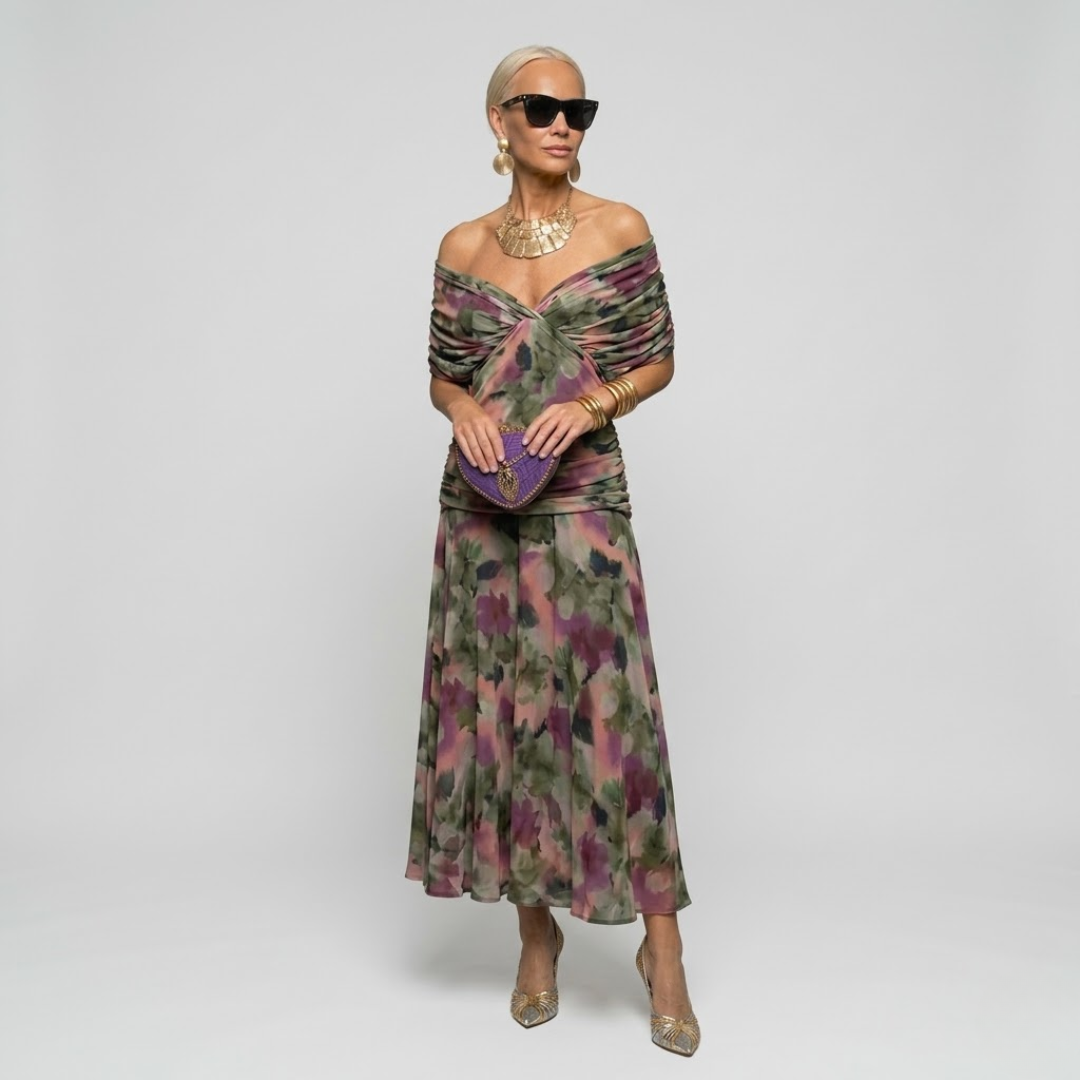ISABELLA - Elegante Maxi Jurk met Flatterende Taille en Tijdloze Klasse
