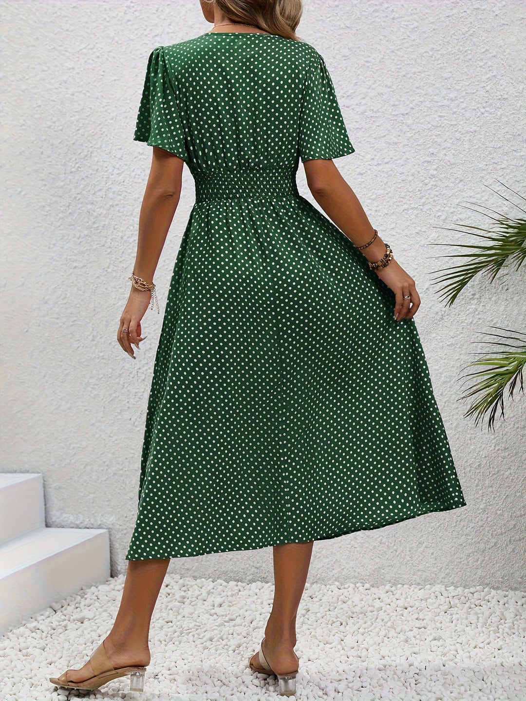 Élisa - Elegante Pois Jurk
