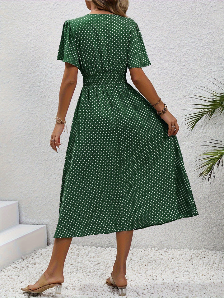 Élisa - Elegante Pois Jurk