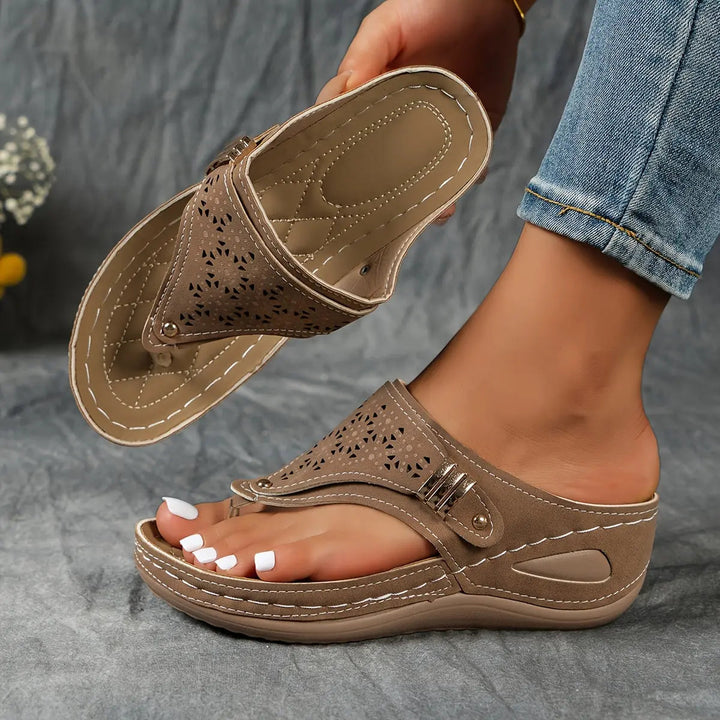 Élodie™ - Dames Sandalen Sleehak Tongs